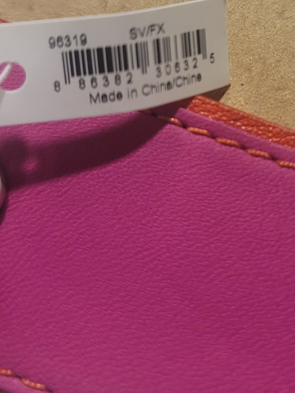 Rare NWT Coach Pink Orange Red Genuine Leather Turnlock Wide Cuff Bracelet - Picture 7 of 9